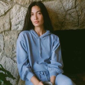 NEW NWT Christy Dawn The Salem Sweater Hooded Sky